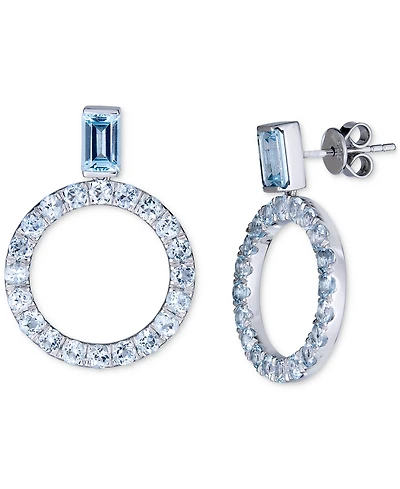 Amethyst (2-1/2 ct. t.w.) or Sky Blue Topaz (4-1/2 Drop Earrings Sterling Silver