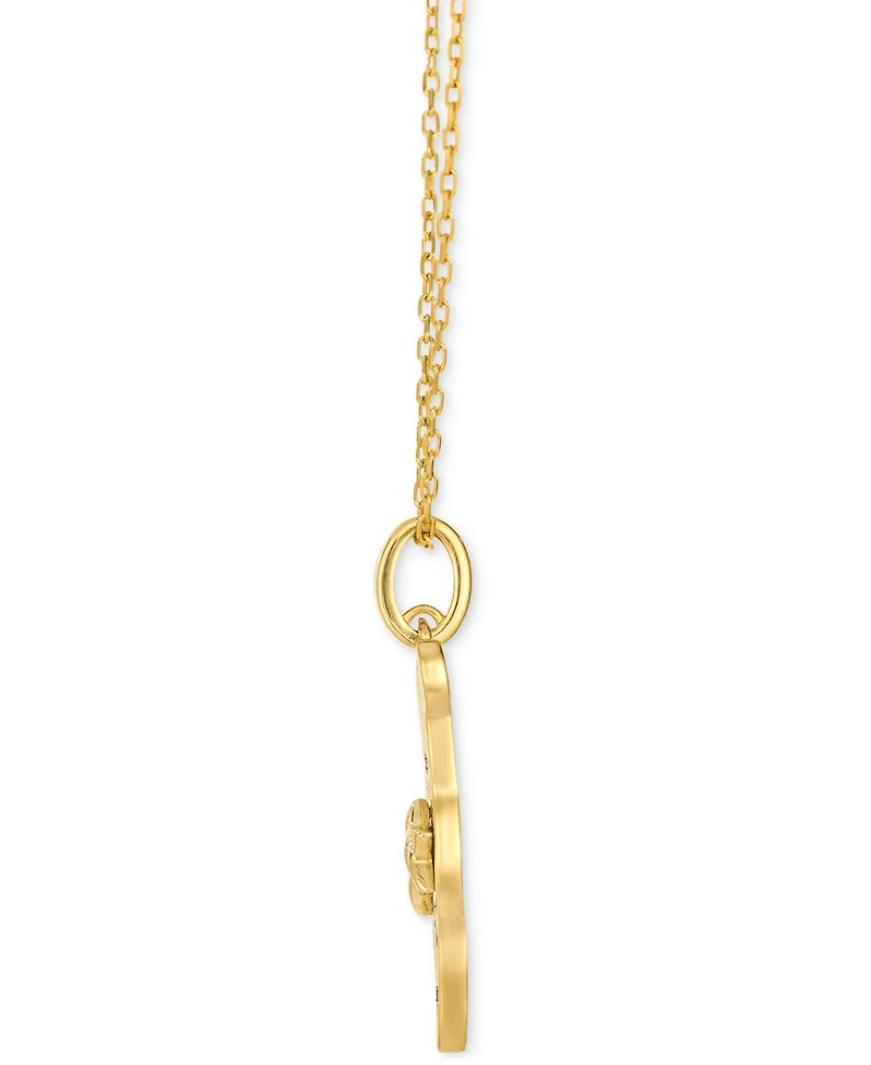 Le Vian Chocolate Diamond & Vanilla Diamond Star of David Scatter Nugget Adjustable 19" Pendant Necklace (1/20 ct. t.w.) in 14k Gold