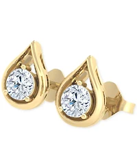 Diamond Teardrop Shape Stud Earrings (3/8 ct. t.w.) in 14k Gold