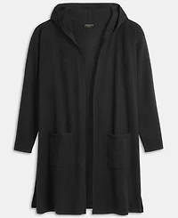 Charter Club Plus Hooded 100% Cashmere Cardigan, Macy's Exclusive