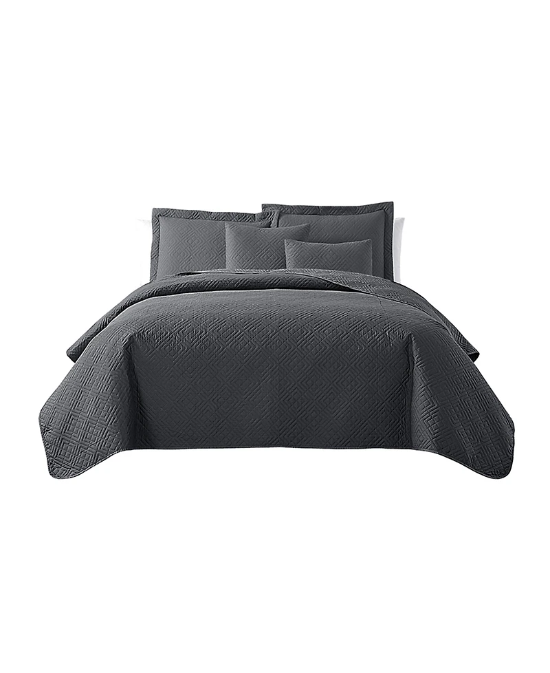 Nestl Diamond Embossed 5-Pc. Quilt Set, Full/Queen