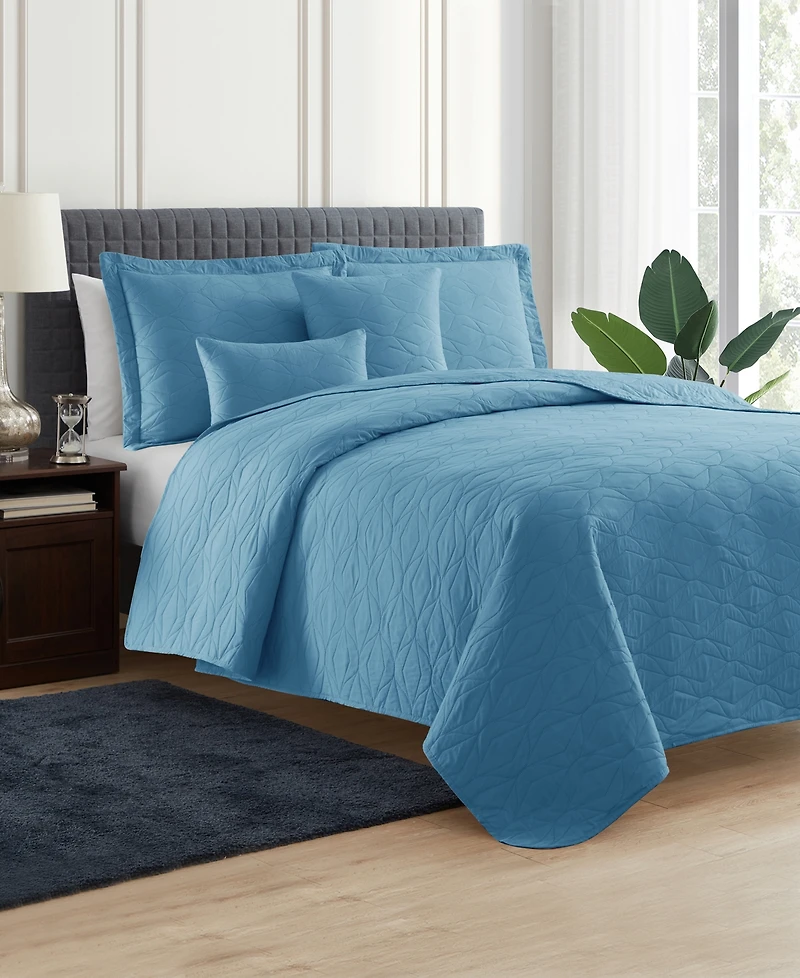 Nestl Ellipse Embossed 4-Pc. Quilt Set, Twin/Twin Xl