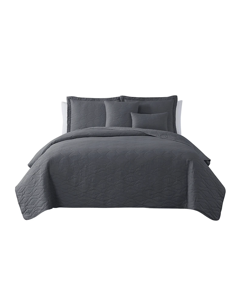 Nestl Ellipse Embossed 4-Pc. Quilt Set, Twin/Twin Xl