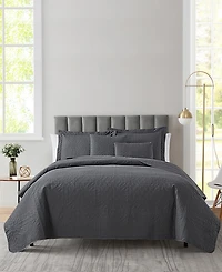 Nestl Grid Embossed 4-Pc. Quilt Set, Twin/Twin Xl