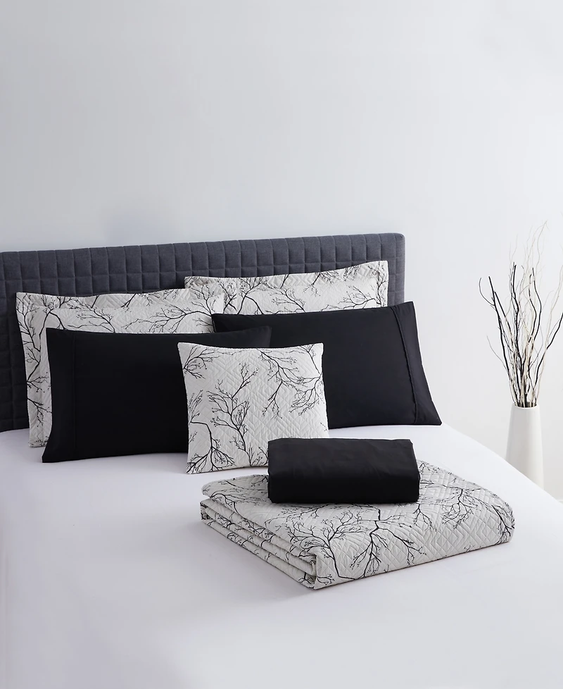 Nestl Branches Reversible 4-Pc. Quilt Set, Twin/Twin Xl