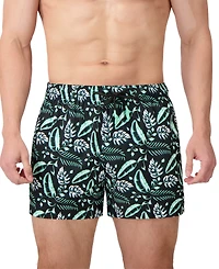 Sunset and Vines Men's Floral Woven Swim Trunks