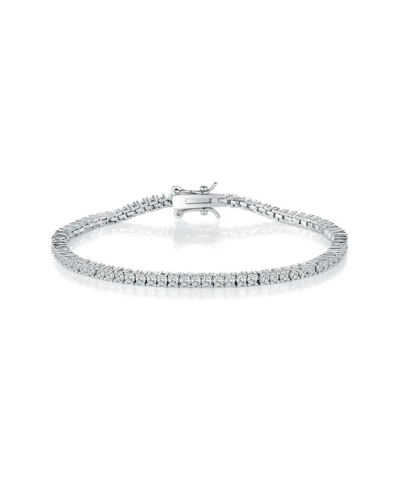 Spero London Sterling Silver 2mm Fine Tennis Bracelet