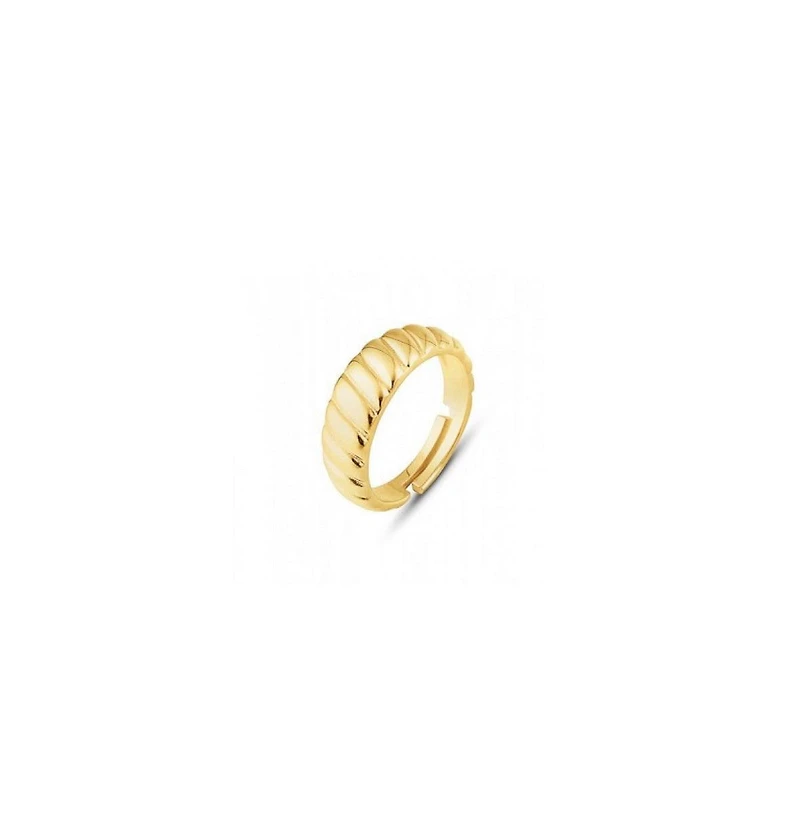 Spero London Croissant Ring Sterling Silver Gold Vermeil