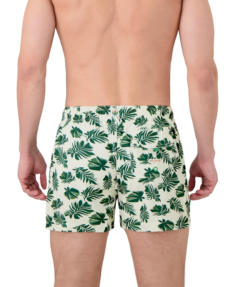 Sunset x Vine Men's Leaf-Print Woven Swim Trunks