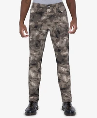 Raw X Men's Printed Denim Vertical Stitching Jeans