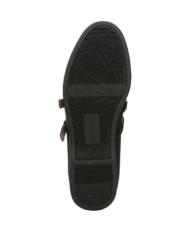 LifeStride Women's Marnie Round Toe Mary Jane Flats