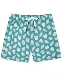 Sunset and Vines Men's Shell-Pattern Woven Swim Trunks