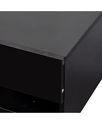 Streamdale 180 Wall Mounted Floating 80" Tv Stand with 20 Color LEDs and Charging Station