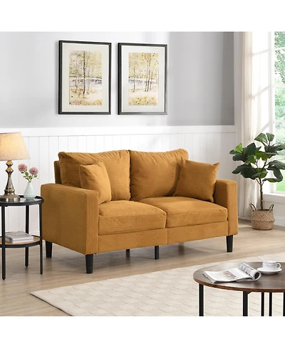 Streamdale Furniture 57" Modern 2-Seat Sofa - Orange