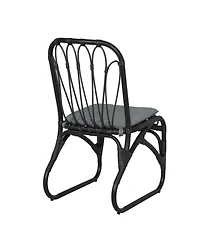 Streamdale Outdoor Grey Wicker Dining Chairs (Set of 2) with Washable Cushions