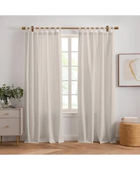Elrene Home Fashions Matine Solid Tab Top Indoor/Outdoor Window Curtain