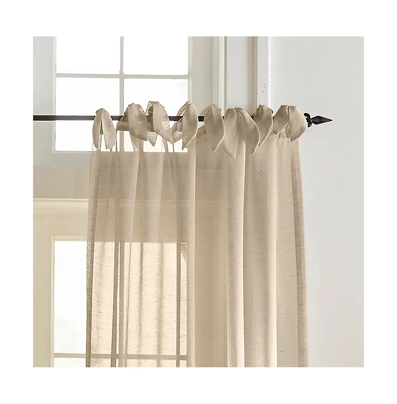 Elrene Home Fashions Vienna Tie-Top Sheer Window Curtain