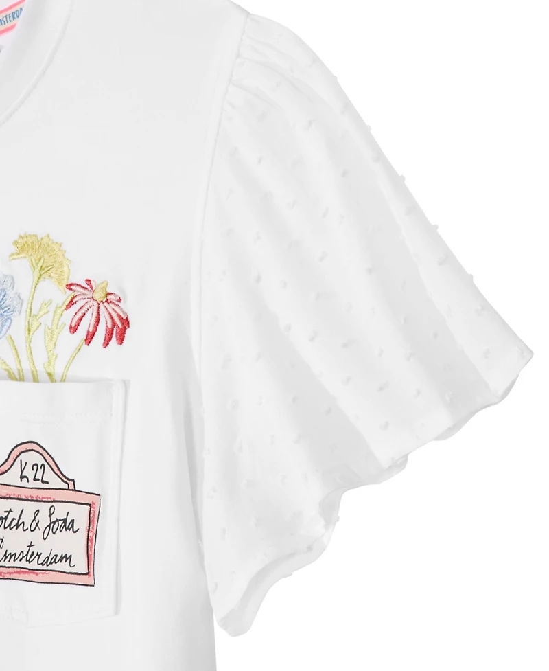 Scotch & Soda Big Girls Denim Group Stretch T-Shirt