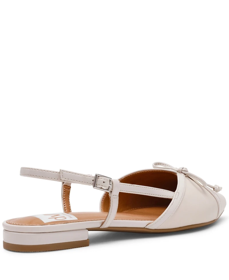 Dv Dolce Vita Women's Carsen Bow Pointed-Toe Slingback Flats