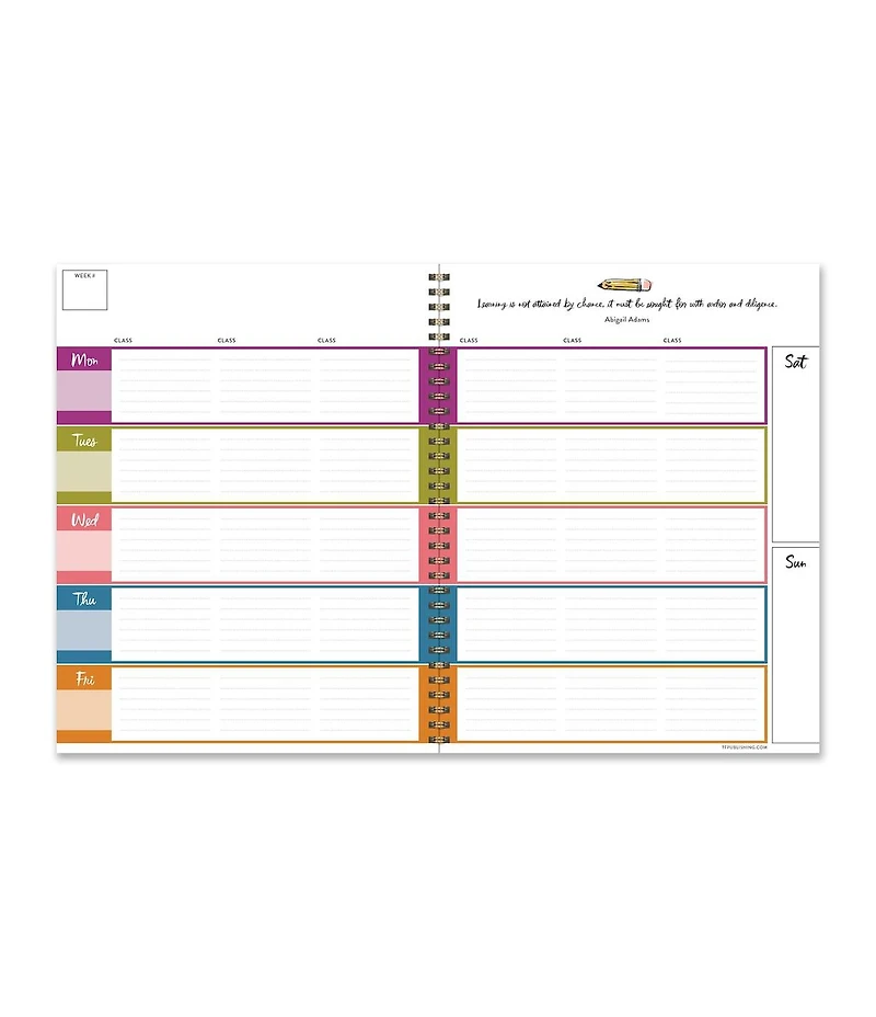 Large Undated Pencils Teacher & Homeschool Lesson Planner