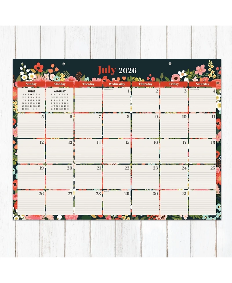 2026 Floral Large Desk Pad Monthly Blotter Calendar