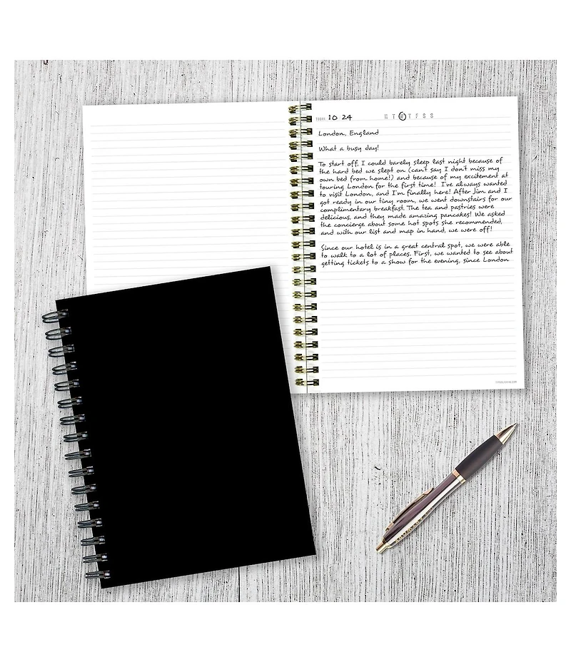 Business Black 7.5"x9" Spiral Lined Journal