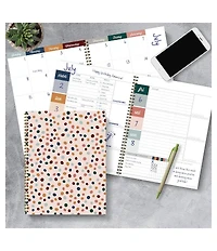 Spotted Dot Boho Undated Large Weekly Monthly Spiral Planner