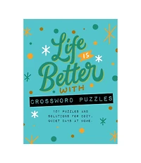 Life is Better with Crossword Puzzles Book Spiral Puzzle Pad