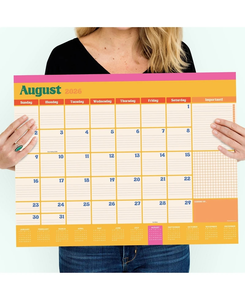 2026 Every Day's A Holiday Large Desk Pad Monthly Blotter Calendar
