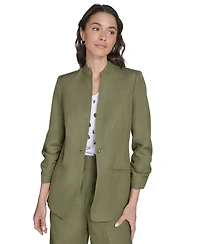 Calvin Klein Women's Stand-Collar 3/4-Sleeve Blazer