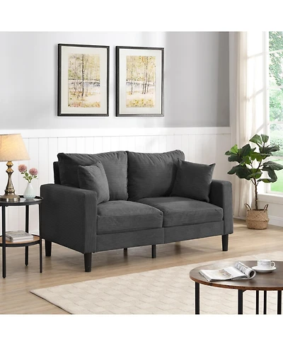 Streamdale Furniture 57" Loveseat Sofa, Wooden Frame, Comfy, Modern Style