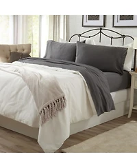 Linery & Co. Heathered Melange Cotton Jersey Knit Sheet Set