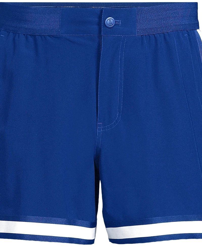 Lands' End Men's 5" Quick Dry Striped Pull on Board Short