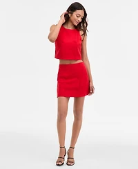 French Connection Women's Azra Twill Double-Breasted Mini Skirt
