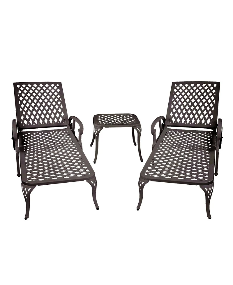 Mondawe Aluminium Cast lounge chair 2pcs white