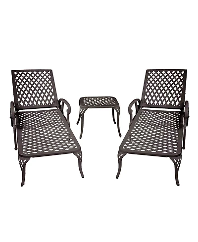 Mondawe Aluminium Cast lounge chair 2pcs white
