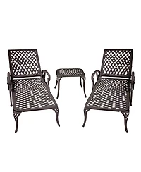 Mondawe Aluminium Cast lounge chair 2pcs white