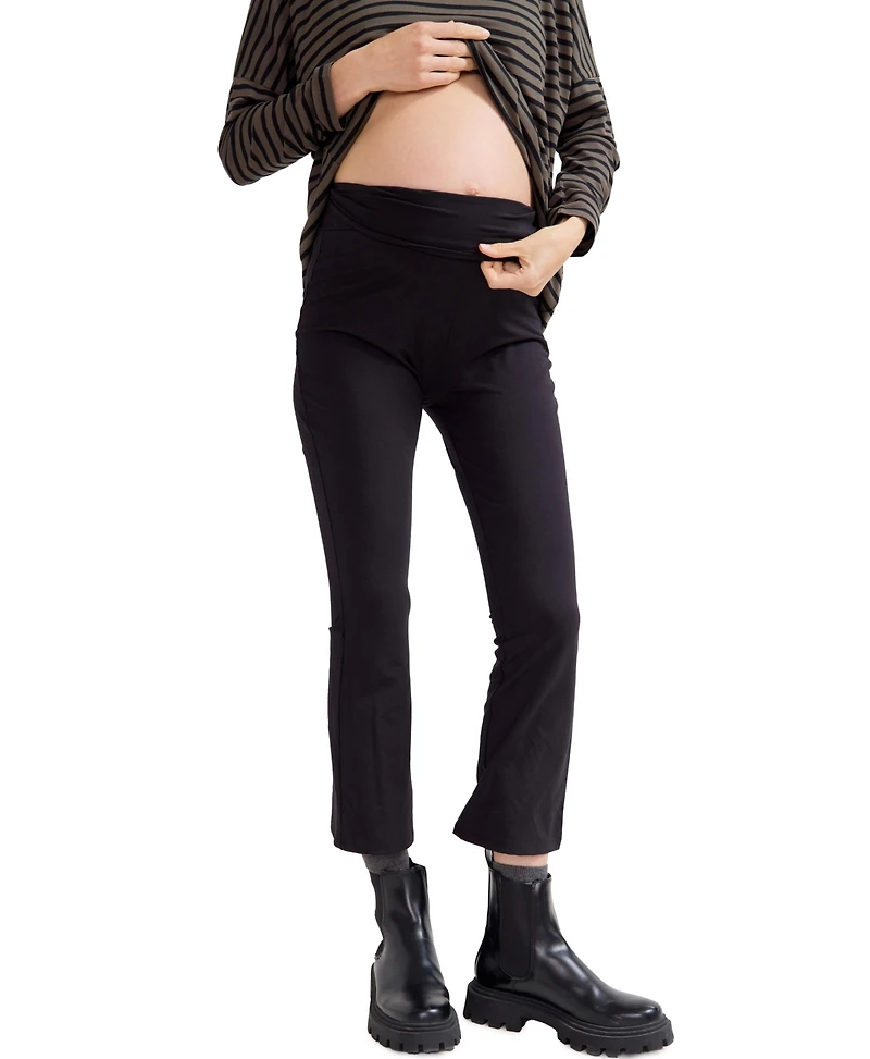 Hatch Collection Maternity The Ultimate Over the Bump Crop Flare Legging