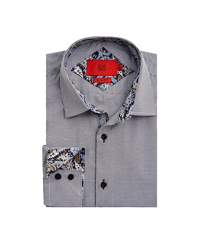 Elie Balleh Big Boys Slim Fit Houndstooth Dress Button-Down Shirt
