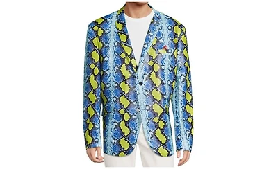 Elie Balleh Boys Snakeskin Jacket Print Blazer