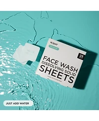 Mess Free Face Wash Sheets, Instantly Dissolves, 25 Washes