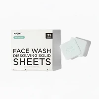 Mess Free Face Wash Sheets, Instantly Dissolves, 25 Washes