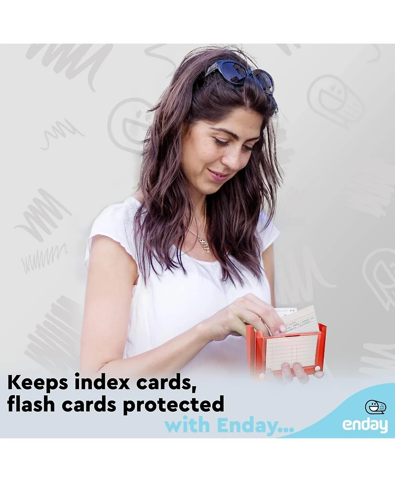 3" X 5" Index Card Case Holds 100 Cards Includes Business Card/Index Holder and 5 Tab Dividers Comes Assorted Color – (Pack of 4)