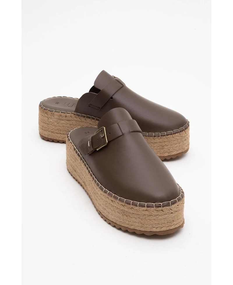 Novas Leather Platform Espadrille Mule (Women)
