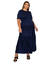 L I V D Plus Size Jourdan Tiered Maxi Dress
