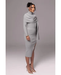 Jluxlabel Women's Grey Cardinal Essential Knit Skirt