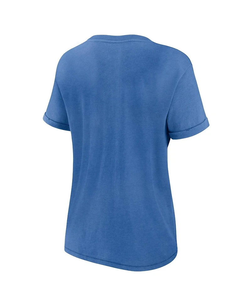 Fanatics Women's Heather Royal Los Angeles Dodgers Heritage Snow Washed T-Shirt