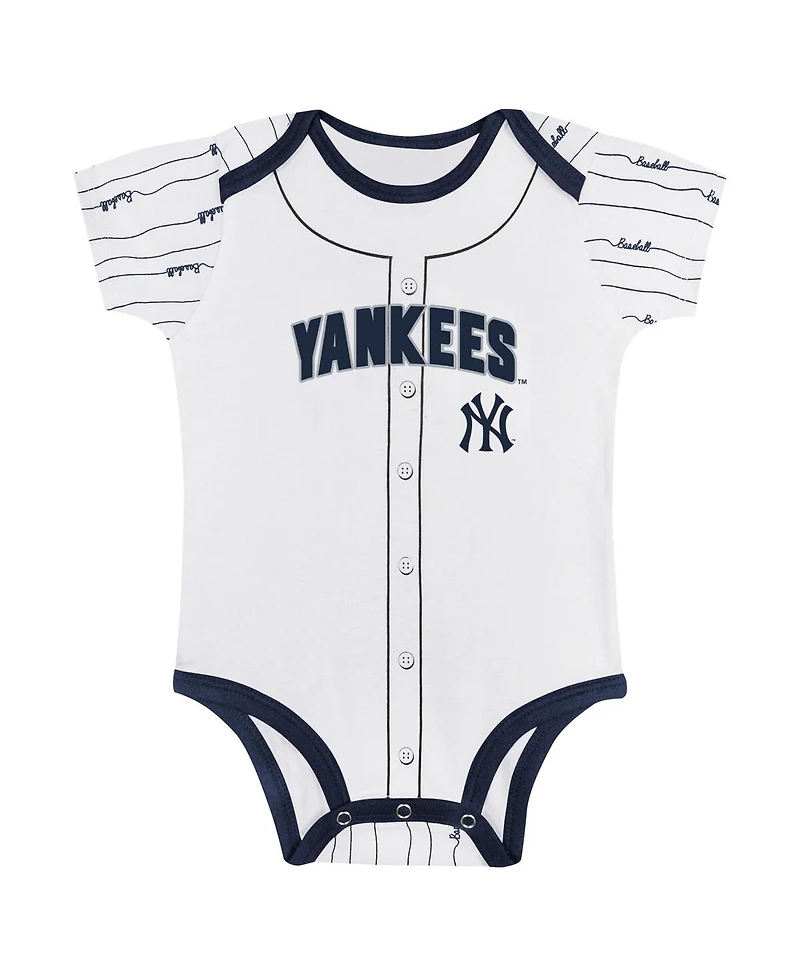 Outerstuff Baby Boys and Girls 2-Pack New York Yankees Play Ball Bodysuit Set