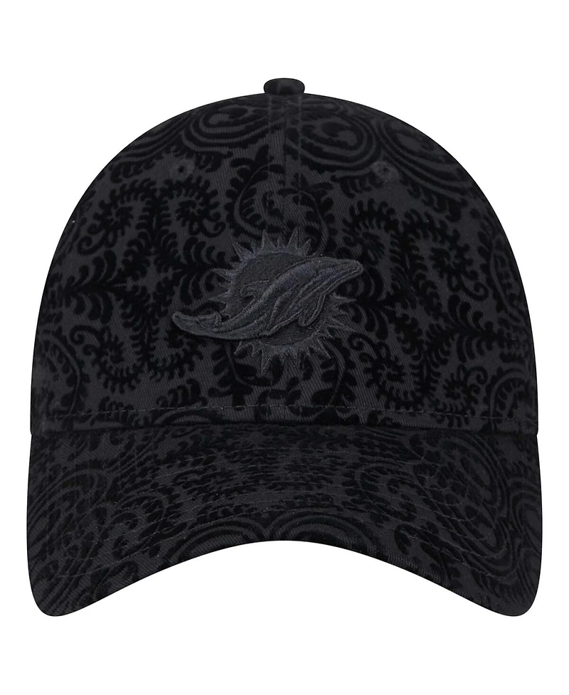 New Era Women's Black Miami Dolphins Flair 9TWENTY Adjustable Hat