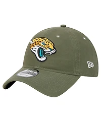 New Era Men's Olive Jacksonville Jaguars Main 9TWENTY Adjustable Hat